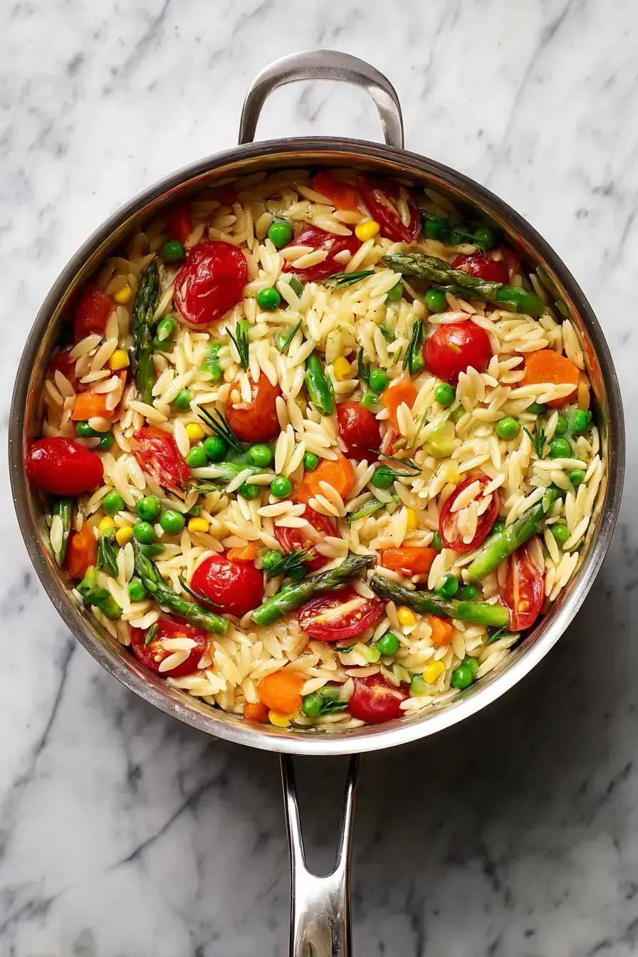 Creamy Spring Orzo Primavera: Fresh Veggies in One Pot